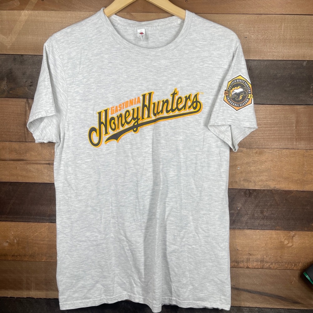 Gaston Honey Hunters T-Shirt Mens Medium Inaugural Season Baseball Milb